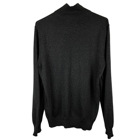 Men’s Banana Republic Silk Cashmere 1/4 Zip Sweater Size M Dark gray Business - Picture 3 of 9